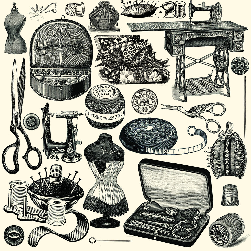 Heirloom Collection:  Sewing on Ivory Paper