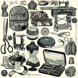 Heirloom Collection:  Sewing on Ivory Paper