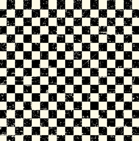 Grunge Check Ivory and Black Paper