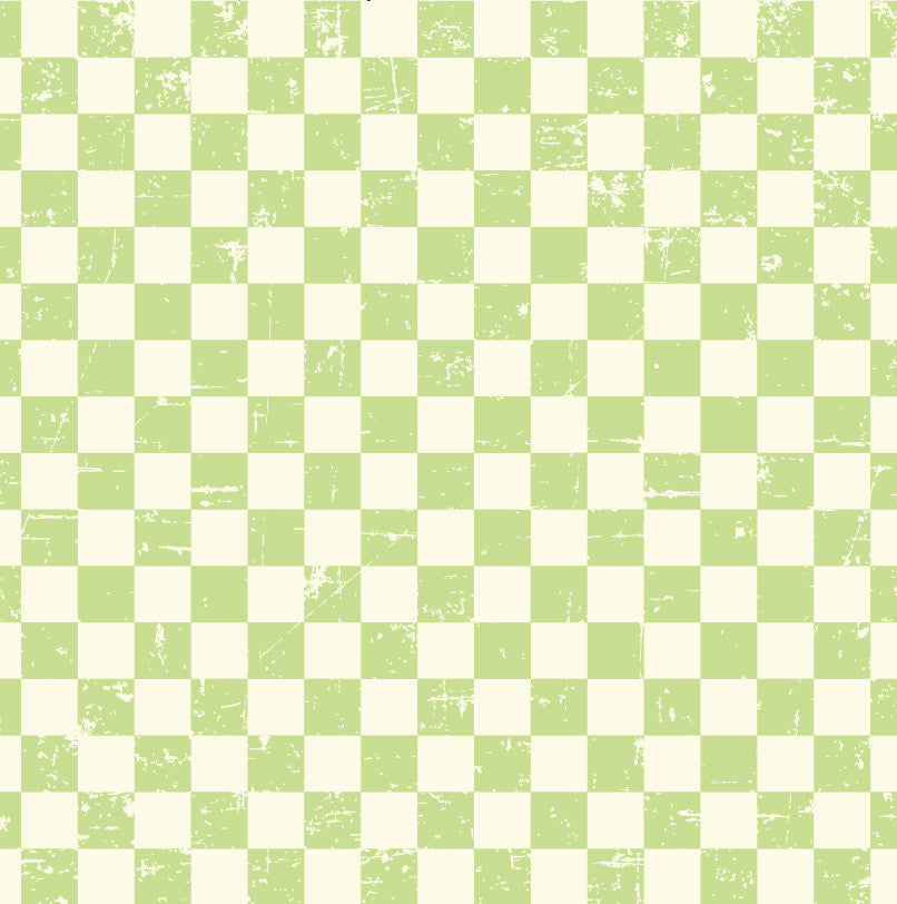 Grunge Check Ivory and Green Paper