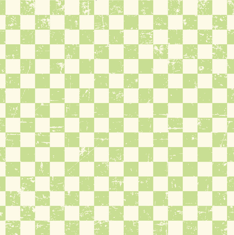 Grunge Check Ivory and Green Paper