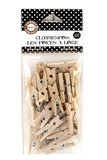 Mini Clothespins- Natural (25 pieces)