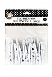 Small Clothespins White (12pc)