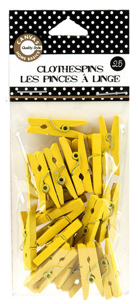 Mini Clothespins- Gold (25 pieces) – 1320LLC