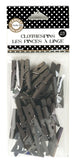 Mini Clothespins- Chocolate (25 pieces)