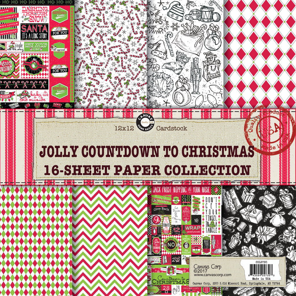 Canvas Corp Jolly Countdown to Christmas Paper Collection