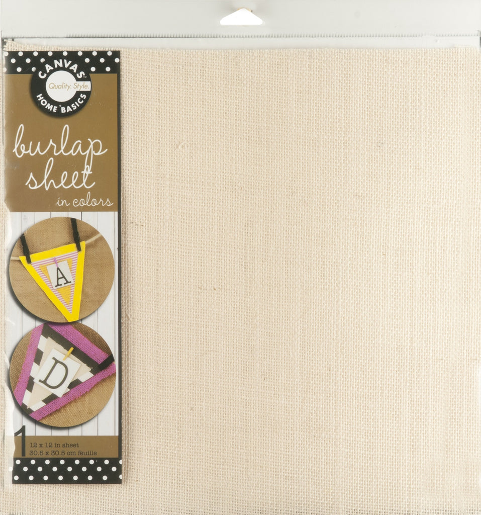 12 x 12  Burlap Sheet - Ivory