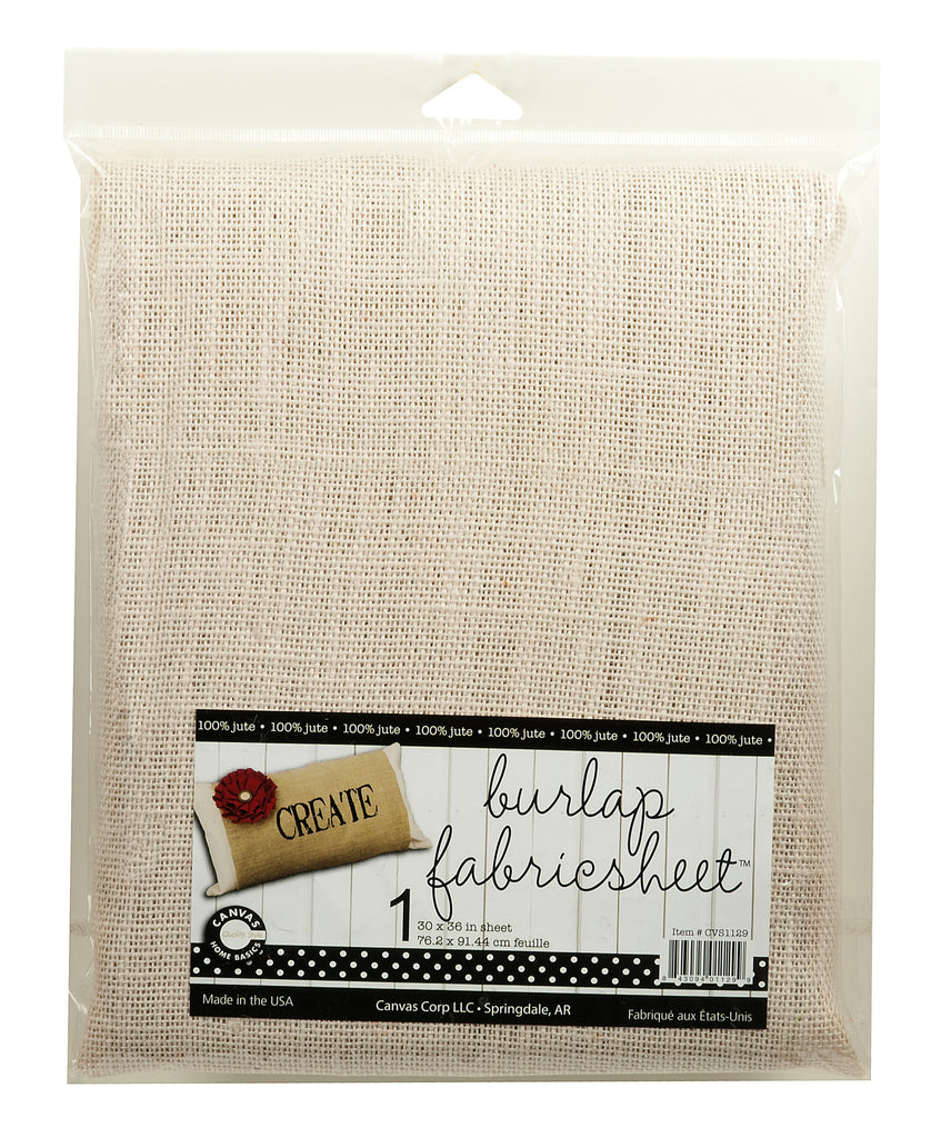 Burlap Fabric - 30"x36" - Ivory