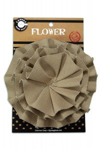 Canvas Flower - Tan
