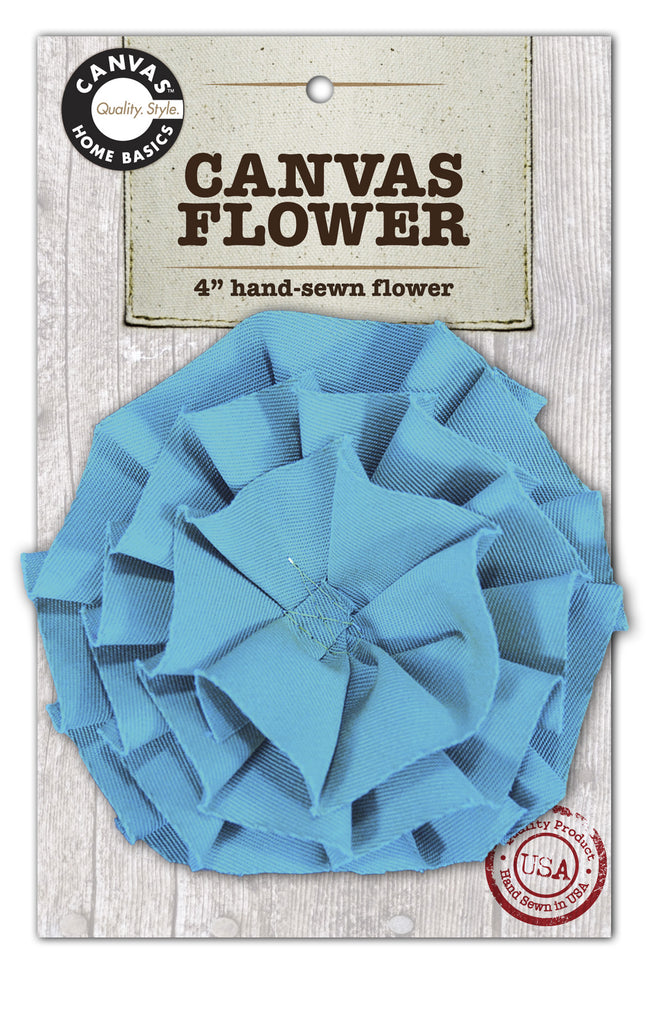 Canvas Flower - Teal