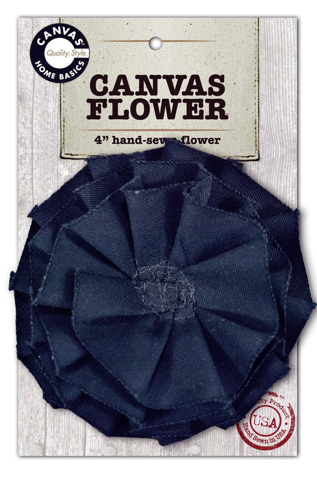 Canvas Flower - Dark Blue