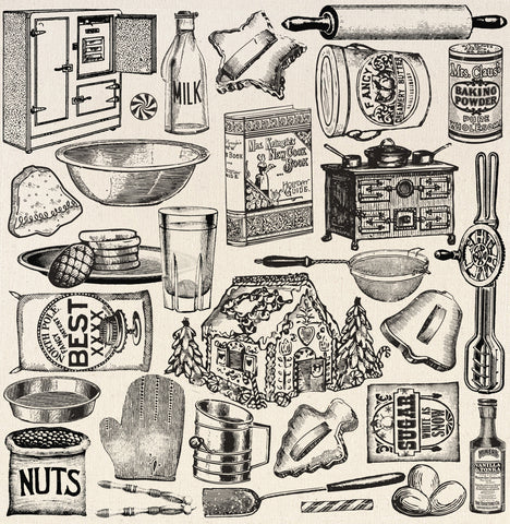 Printed Canvas Sheet - Holiday Baking