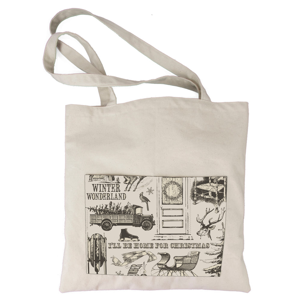 Canvas Tote Bag - Farmhouse Christmas