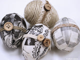 Black and Ivory Plaid Paper