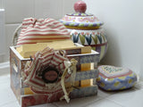 Canvas Bag - Double Drawstring Ticking Bags