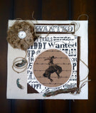 Boots and Saddle on Kraft Paper