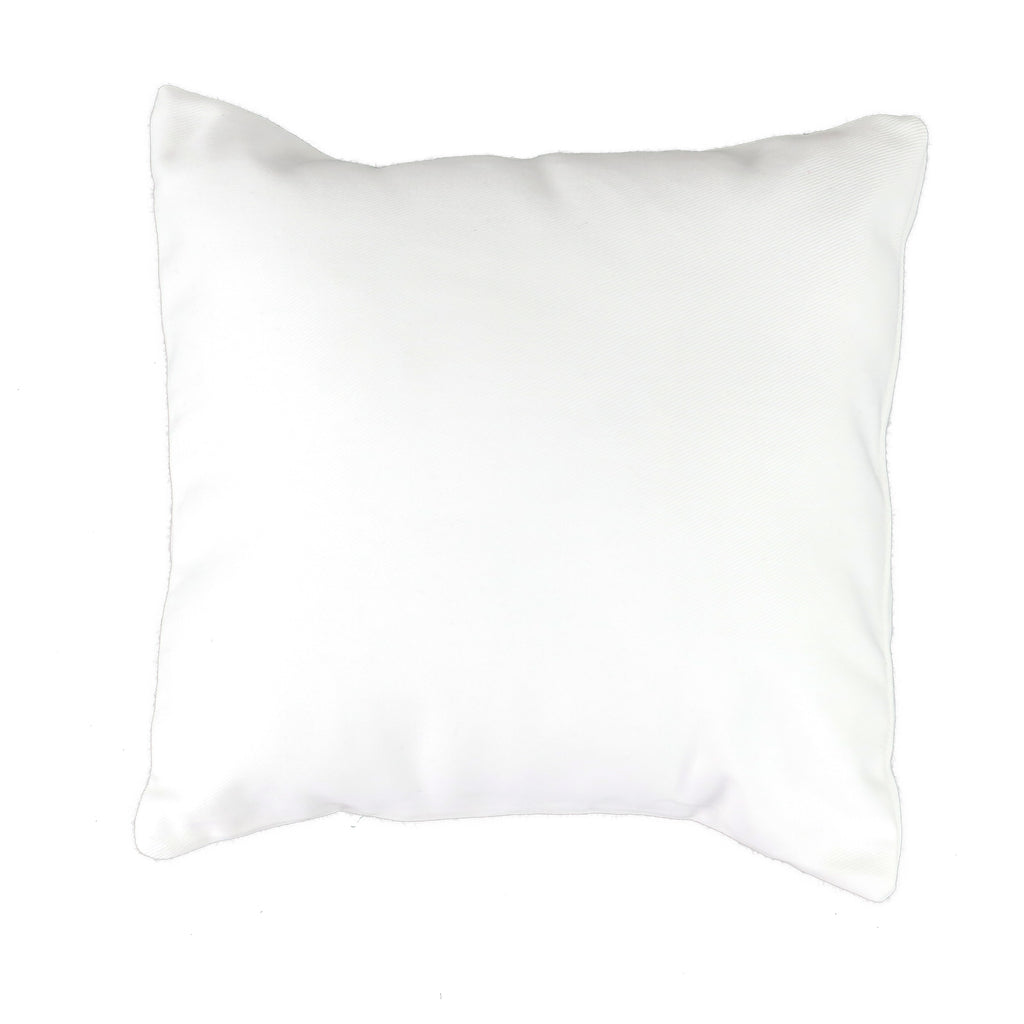 White Canvas Pillow Cover with Zipper - Square (available in 4 sizes)