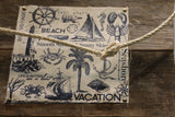 12x12 Printed Canvas Sheet - Sails and Shells