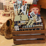 Baby Boy: It's A Boy Stripe on Ivory Paper