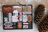 Farmhouse Christmas: Red and Black Diamonds on Kraft Paper