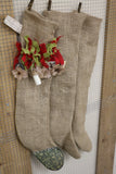 7gypsies Vintage Burlap Christmas Stocking