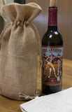 Wine Bag - Drawstring Canvas or Burlap Wine Tote