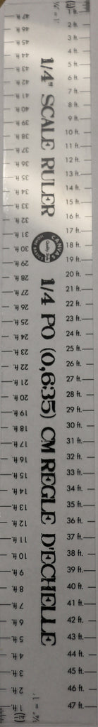 Scale Ruler - Plastic - 1/4"