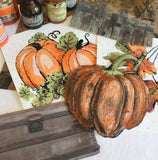 Mixed Media Origins Mini Art - Pumpkins