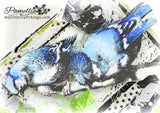 The Watering Can: Birds and Bees on Ivory Paper
