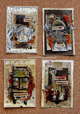 ATC Artist Trading Cards (pack of 4) - Burlap