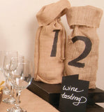 Wine Bag - Canvas or Burlap Wine Totes with handles