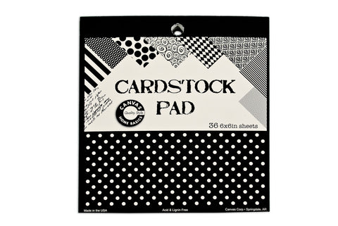 Canvas Corp Black & Ivory Cardstock Paper Pad - 6x6