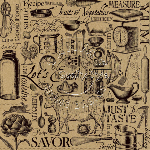 Farmhouse Kitchen on Kraft Paper