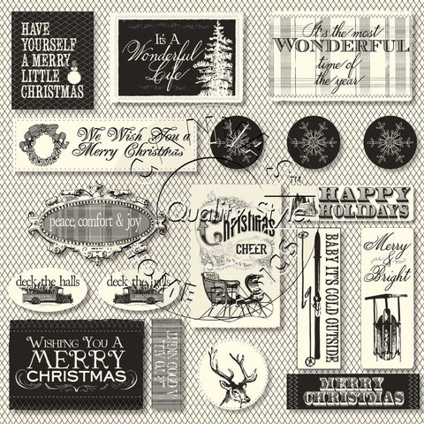 Farmhouse Christmas Tags on Ivory Paper