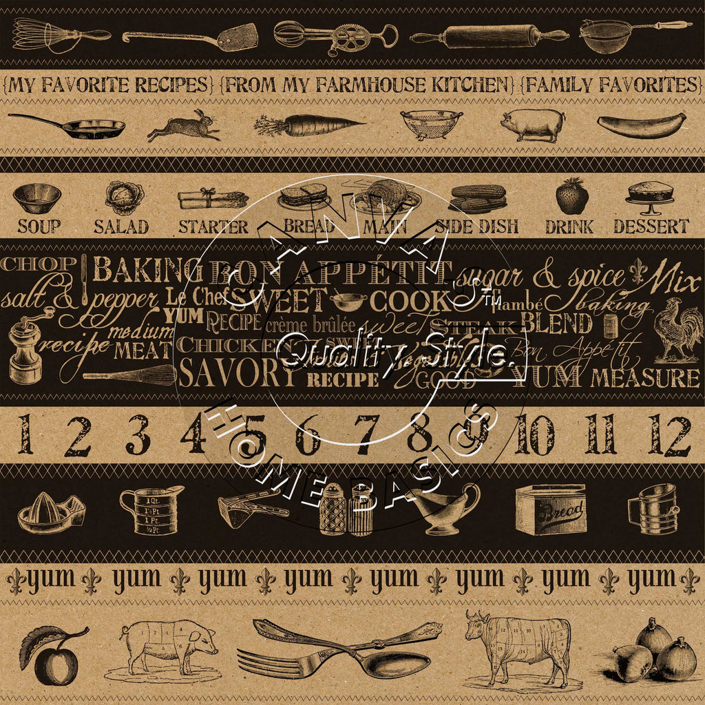 Farmhouse Kitchen Stripe on Kraft