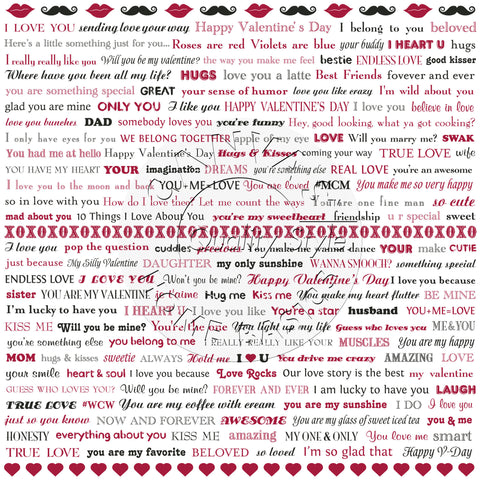 Valentine's Day: Sending Love Words on White