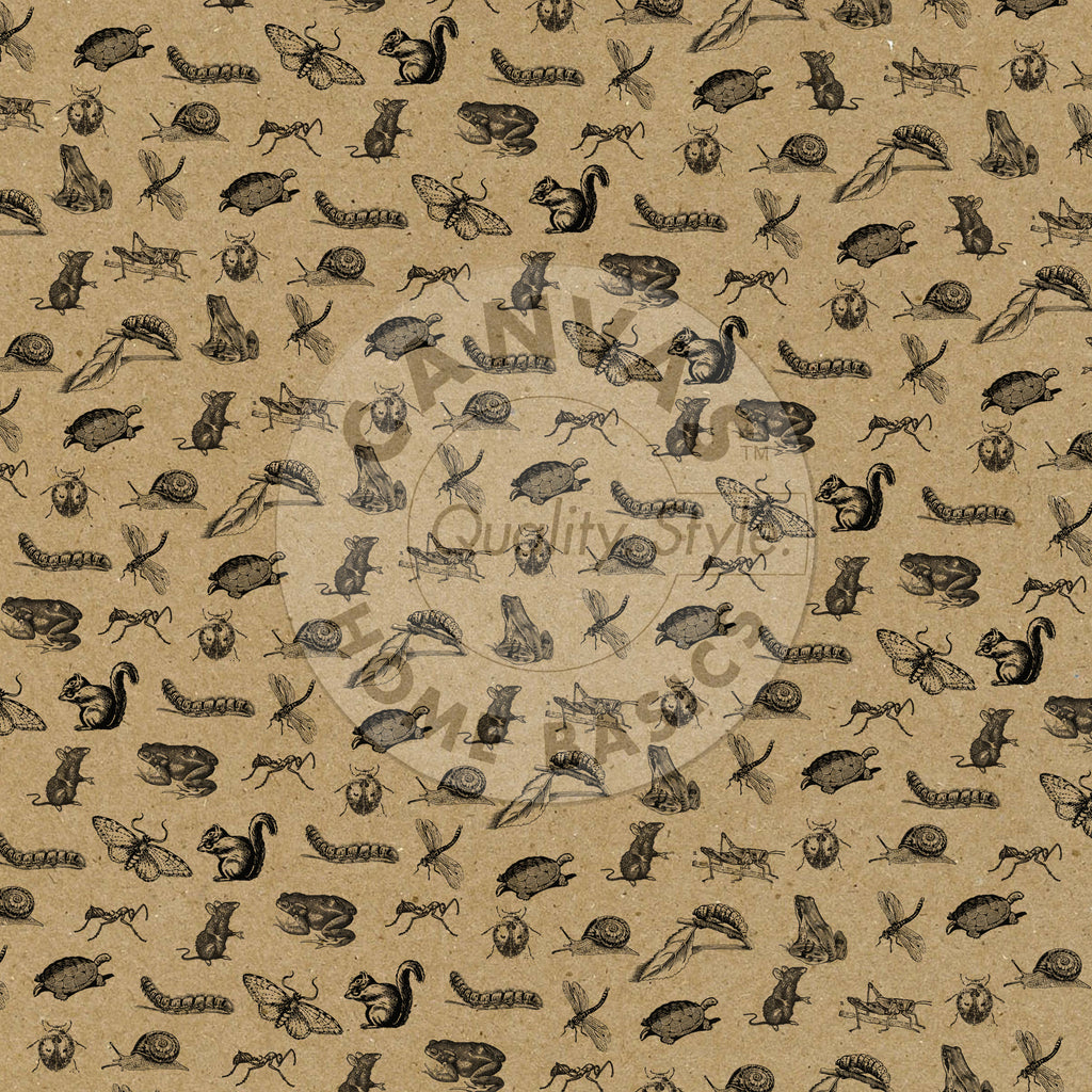 The Watering Can: Critters and Crawlers on Kraft Paper