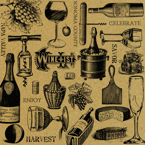 Vino and Ale: Vino & Cheese on Kraft Paper
