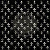 Black and Ivory Fleur De Lis Rev Paper