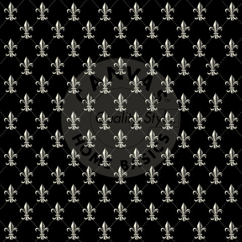 Black and Ivory Fleur De Lis Rev Paper