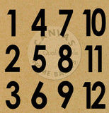 Black and Kraft Number Paper