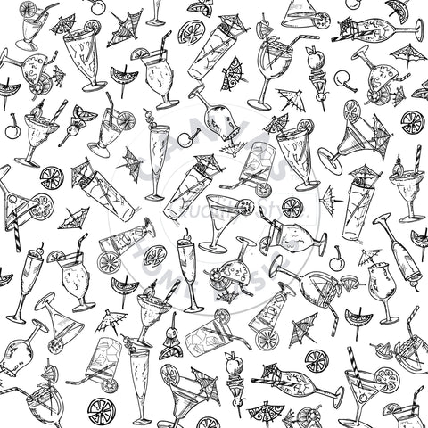 Mixology: Cocktails and Dreams on White Paper