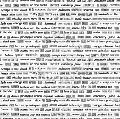 Mixology: Mixology Words on White Paper