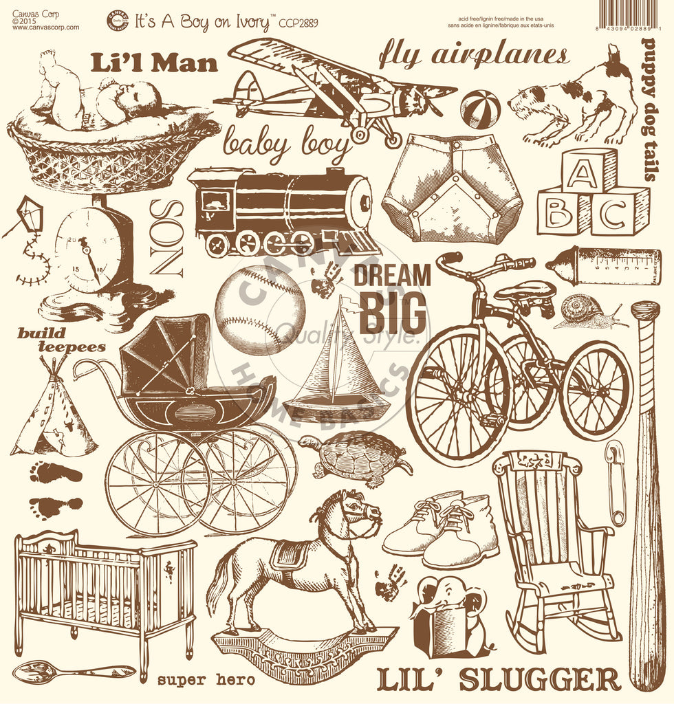 Baby Boy: It's A Boy on Ivory Paper