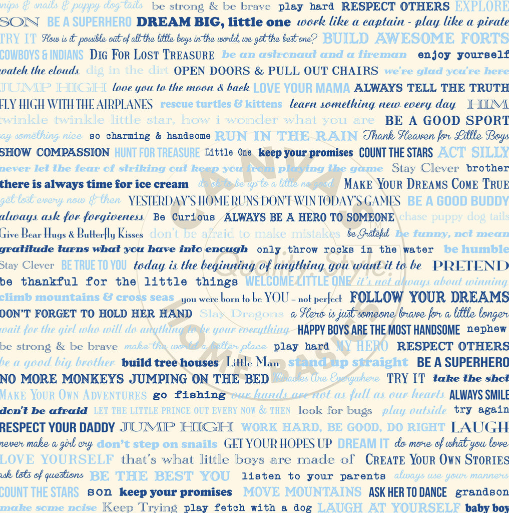 Baby Boy: Quotes on Ivory Paper