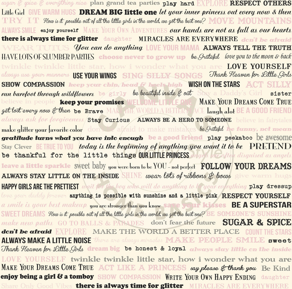 Baby Girl: Quotes on Ivory Paper