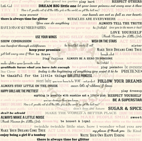 Baby Girl: Quotes on Ivory Paper