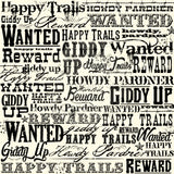 Boots and Saddle Words on Ivory Paper