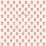 Red and Ivory Fleur De Lis Paper