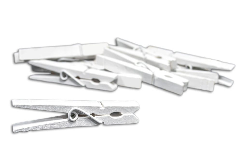 Decorative Clothespins White